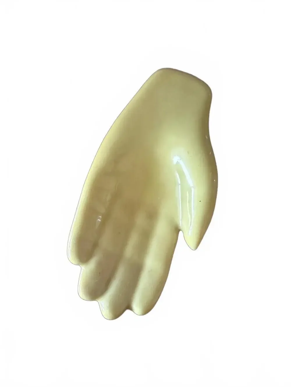 Styson China Yellow Open Hand Dish for Tea Bag, Spoon Rest,